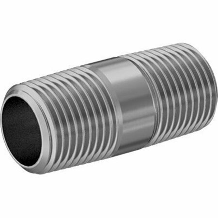 BSC PREFERRED Standard-Wall Brass Pipe Nipple Threaded on Both Ends 3/8 NPT 1-1/2 Long 4568K152